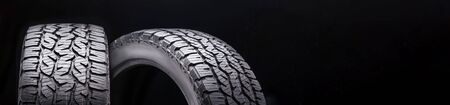 matador izzarda at 2-all-season off-road tires all terrain, sidewall close -up on a dark background
