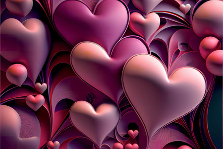 Hearts abstract purple background for lovers or here is a Valentine's day card