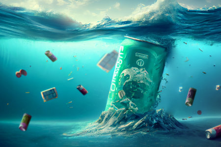 Garbage and pollution of the worlds oceans, environmental problems and threats to marine fauna....