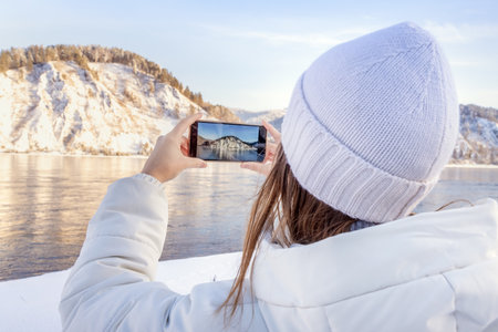 Capturing the breathtaking beauty of winter Scenic photography in a stunning snowy landscape, A...
