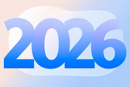 Bright and transparent numbers 2026 shine, symbolizing the arrival of New Years Eve and Christmas festivities. This design captures the excitement of the upcoming celebrations.の素材