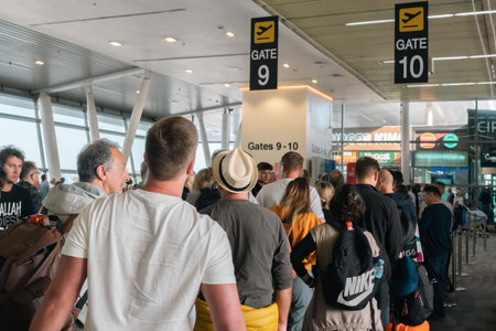 Phuket, Thailand, January 6, 2026: Queue for boarding gates of departing passengers at Phuket Airport. High quality photoのeditorial素材