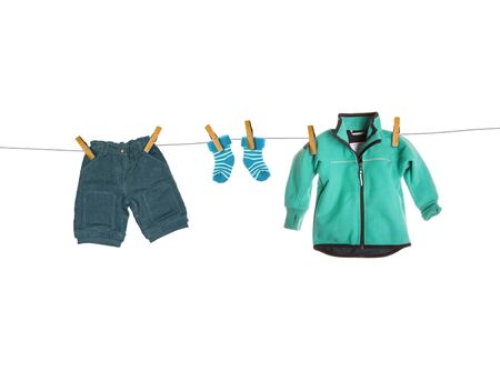 Image of hanging toddler clothの写真素材