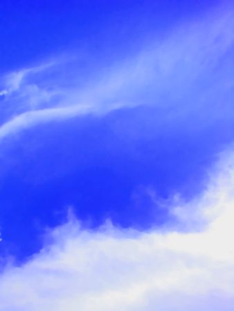 Cloudy blue sky image view from a planeの写真素材