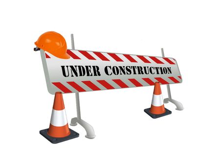 Image of website on road constructionの写真素材