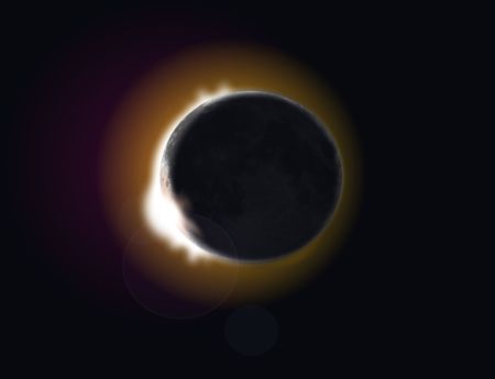detailed total eclipse of the moonの写真素材