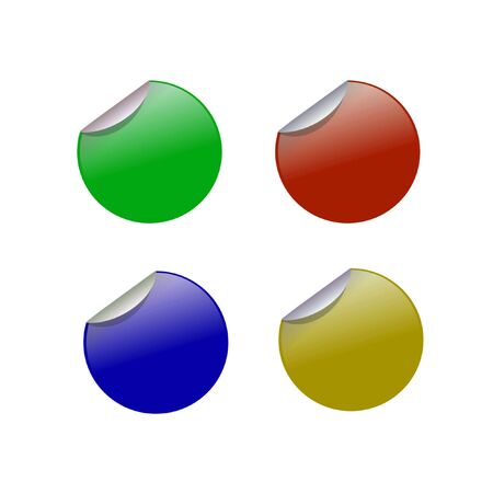 Image of multi color sticker over whiteの写真素材