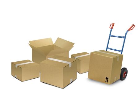 Delivery boxesの写真素材