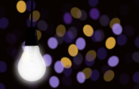 Bulb with blur backgroundの写真素材