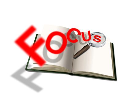 Open book focusの写真素材