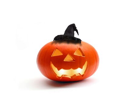 Pumpkin head witchの写真素材