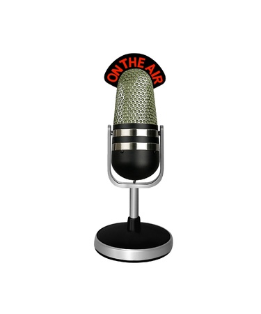 Vintage microphone on airの写真素材
