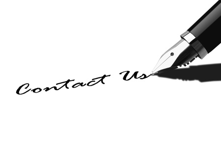 Pen writing Contact Usの写真素材