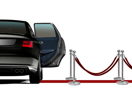 Limousine on Red Carpet Arrival Limousine on Red Carpet Arrival