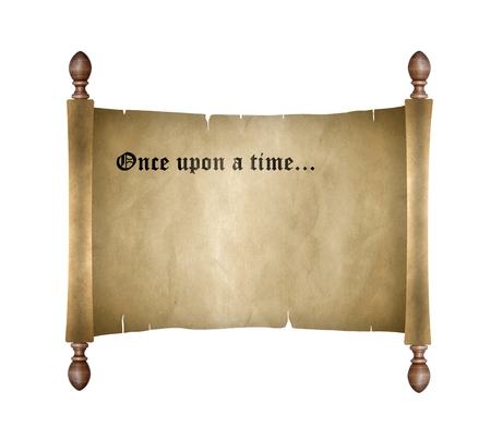 Scroll with once upon a timeの写真素材