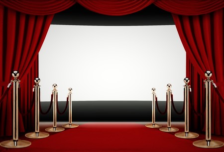 Red carpet to a movie premiere eventの写真素材