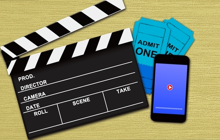 Movie online booking conceptの写真素材