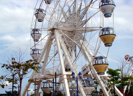 Ferris wheel at amusement parkのeditorial素材