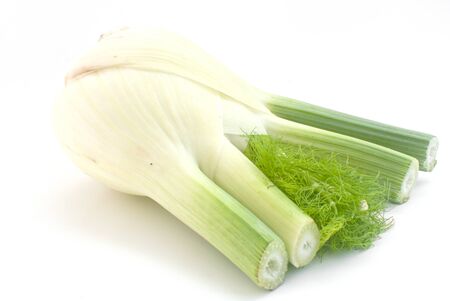 Fennel bulb isolated on white background horizontalの写真素材
