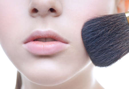 Shot of the young and clean faceの写真素材