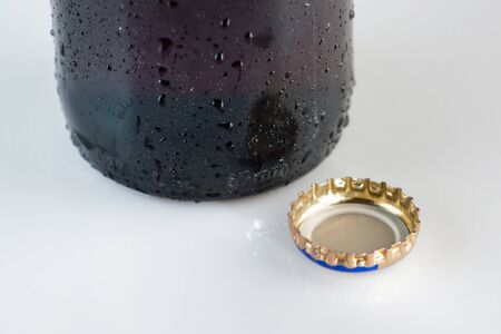 beer cover on white background