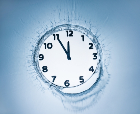 Unusual design clock with waterの写真素材