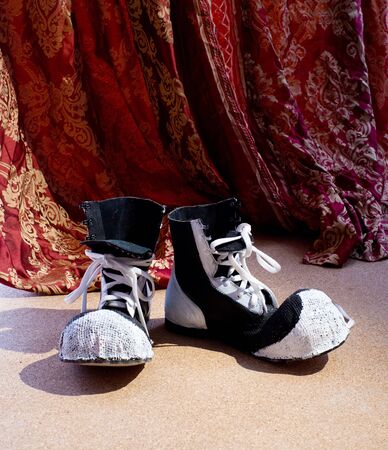 Funny shoes of a good old clownの写真素材