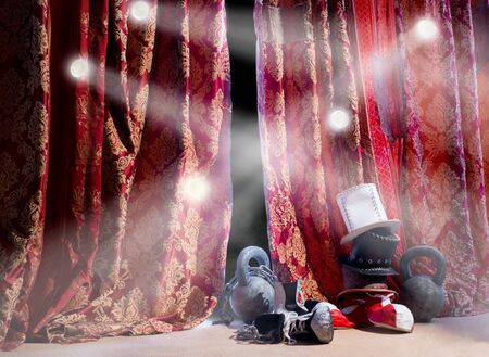 Things and objects of circus actorの写真素材