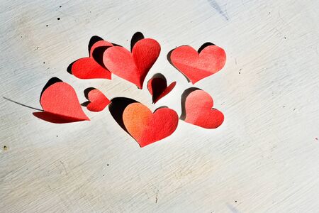 Original background with paper hearts