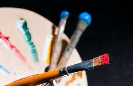 Palette on the black backgroundの写真素材