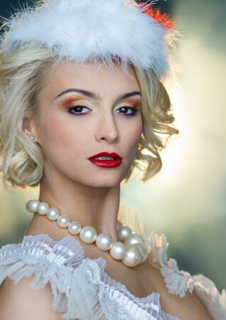 Portrait of beautiful stylish brideの写真素材