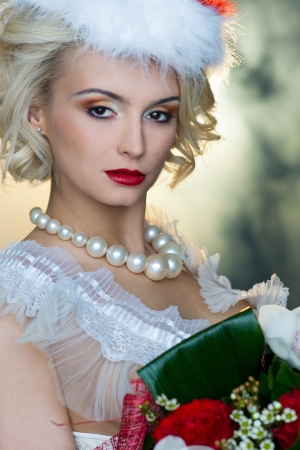 Portrait of beautiful stylish brideの写真素材