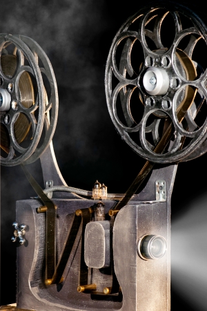 Movie projector with the filmの写真素材