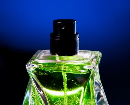 Beautiful bottle of perfume close-upの写真素材
