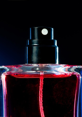 Beautiful bottle of perfume close-upの写真素材