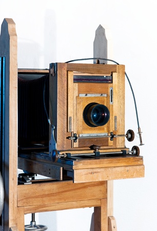 Old retro camera of handmadeの写真素材