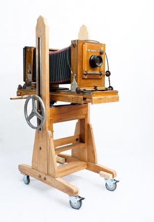 Old retro camera of handmadeの写真素材
