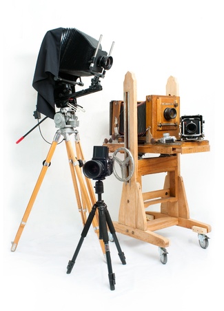 Four cameras different time periodsの写真素材