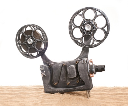 Art movie projector with the filmの写真素材