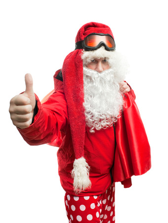 Santa Claus in a red blazerの写真素材