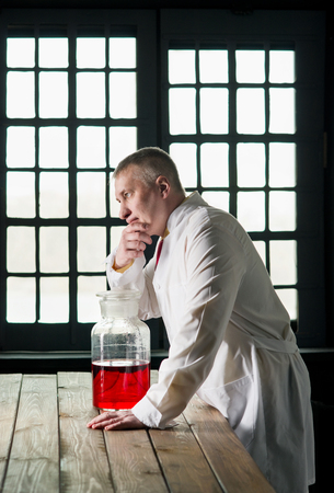Physician with the bottle の写真素材
