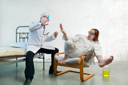 The patient is afraid of injectionsの写真素材