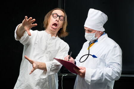 Conversation between doctor and patientの写真素材