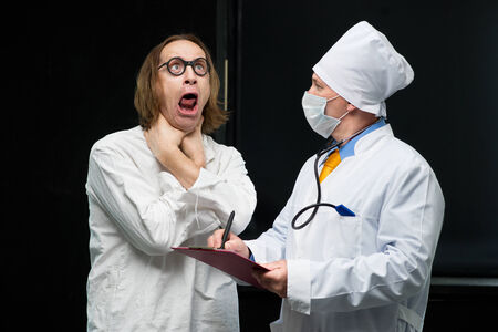 Conversation between doctor and patientの写真素材