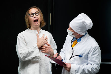 Conversation between doctor and patientの写真素材