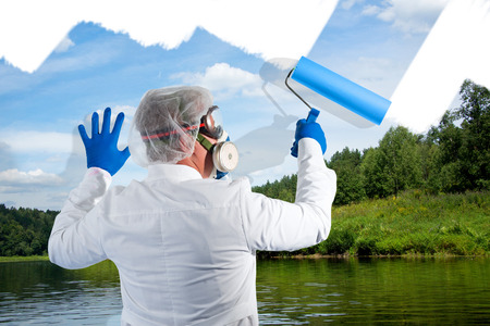 Environmentalist improves of the human environmentの写真素材