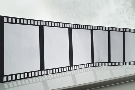 Strip of the film on white background
