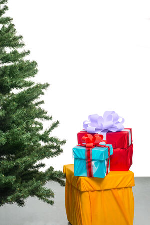 Presents under  the Christmas treeの写真素材