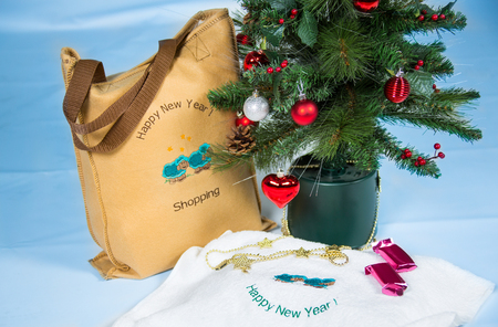 Christmas gifts under the treeの写真素材