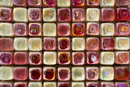 Background out of the color square glassの写真素材